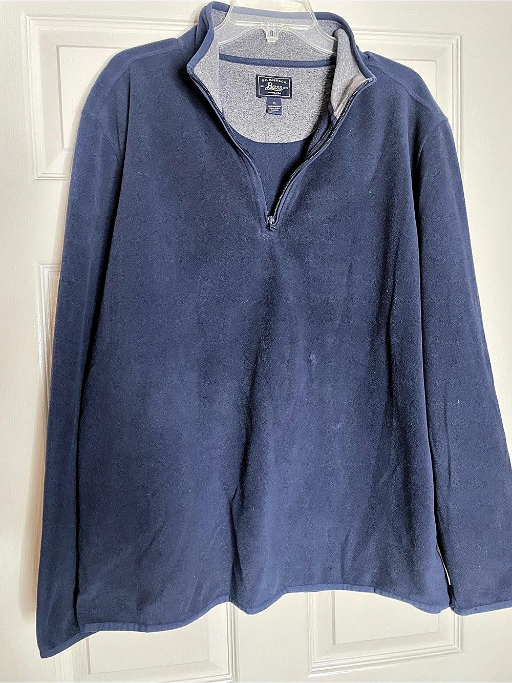 Mens G.H. BASS & CO. Quarter Zip Fleece Pullover